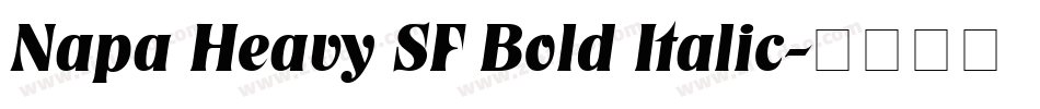 Napa Heavy SF Bold Italic字体转换